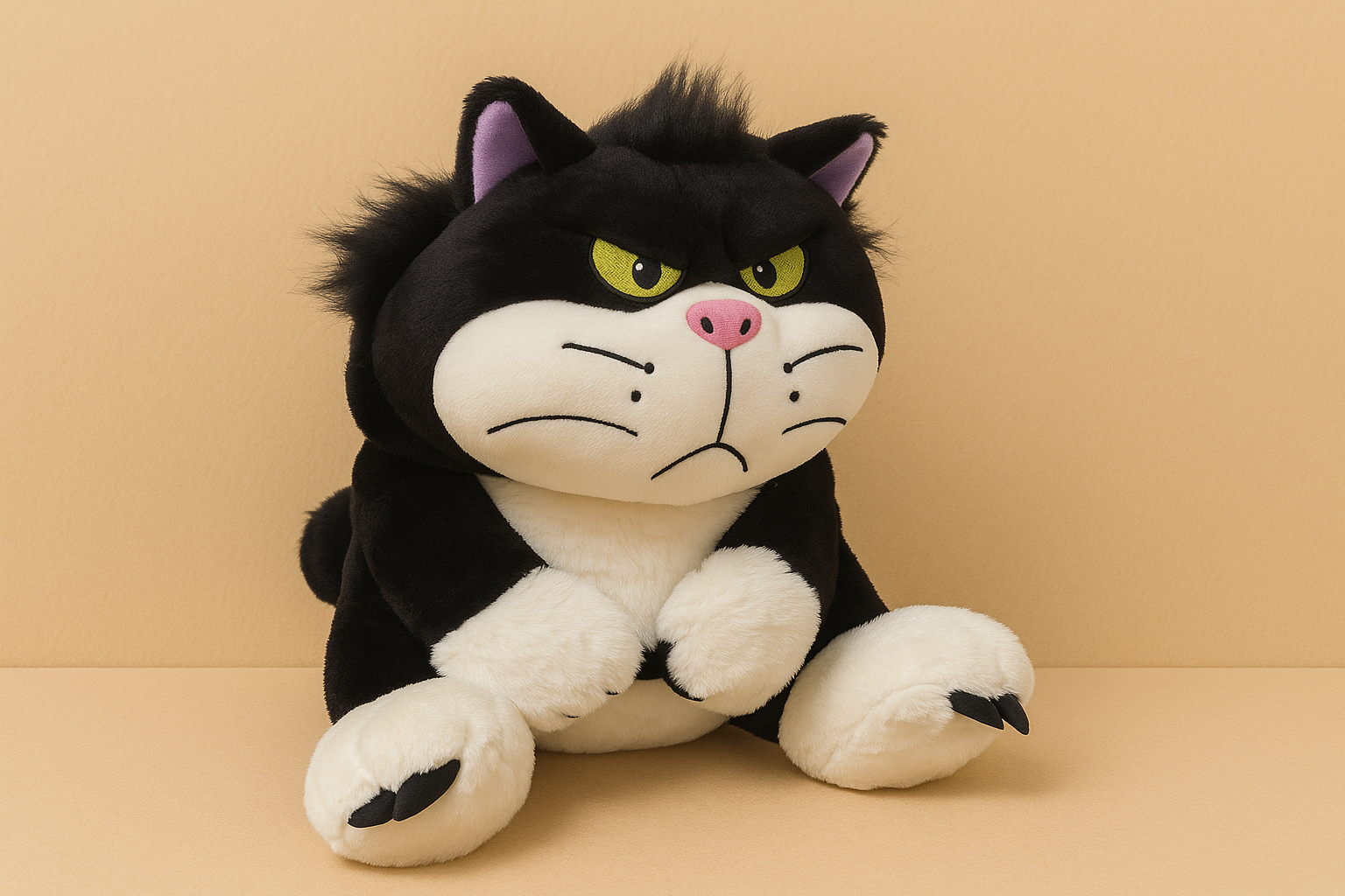 Angry Cat Plush Toy – Fluffy Soft Animal Toy