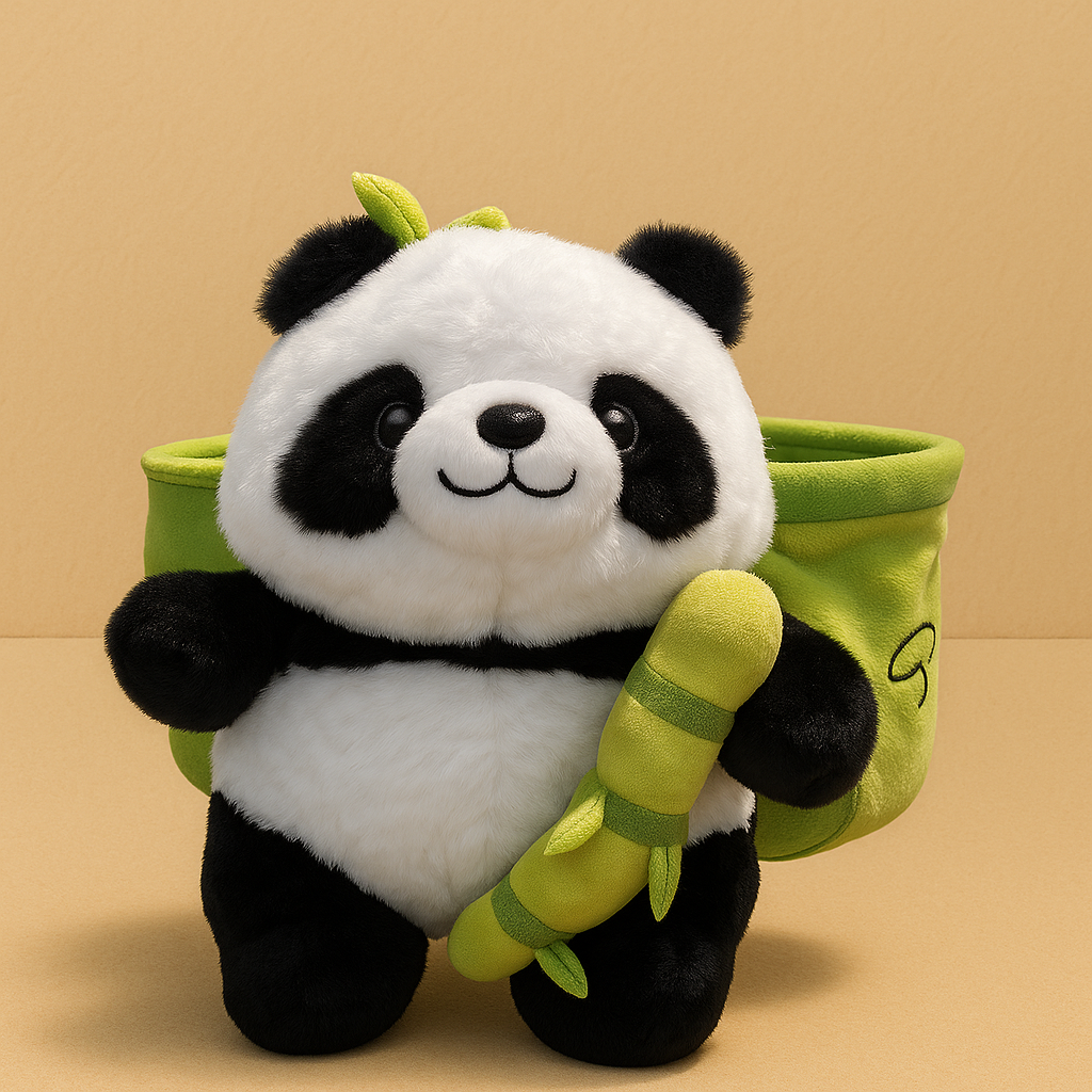 Panda Plush Toy with Bamboo – Premium Soft Toy