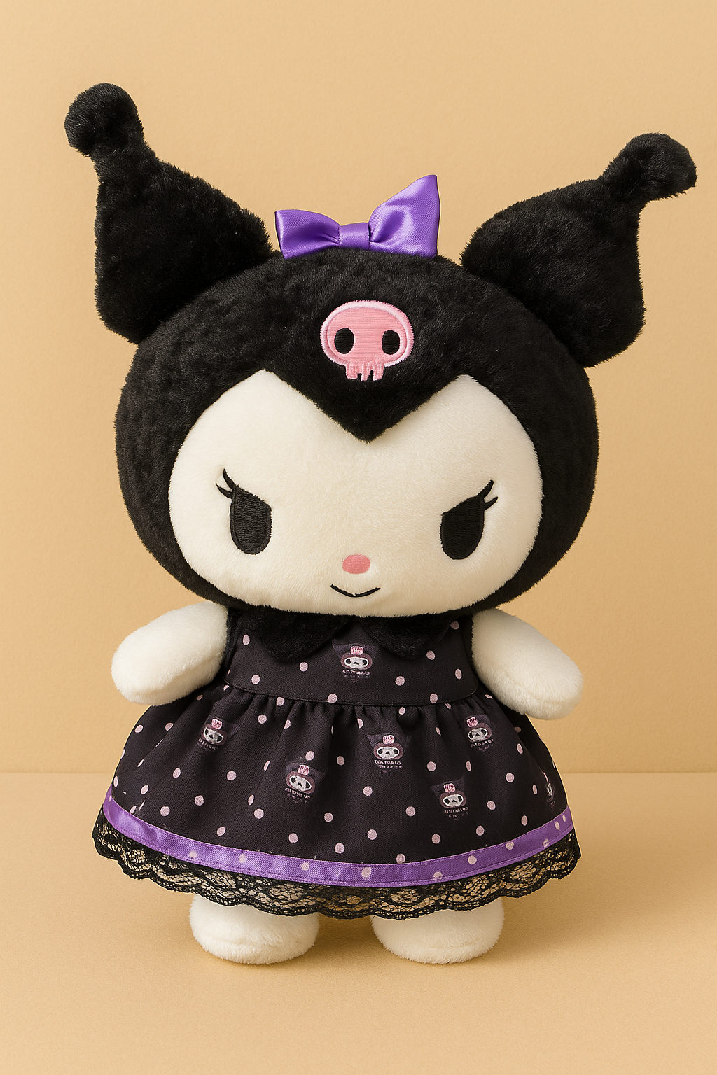 Kuromi Style Plush Doll – Soft Cute Cartoon Toy (Purple Edition)
