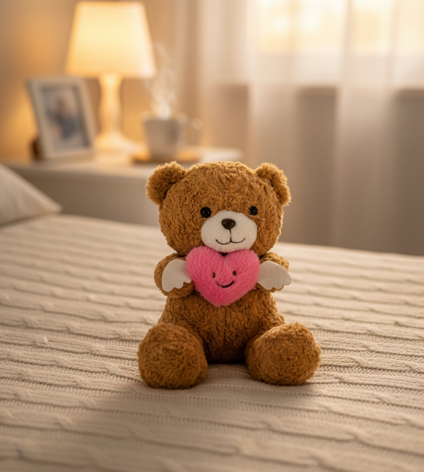 Mini Teddy Bear with Heart – Soft Gift Toy