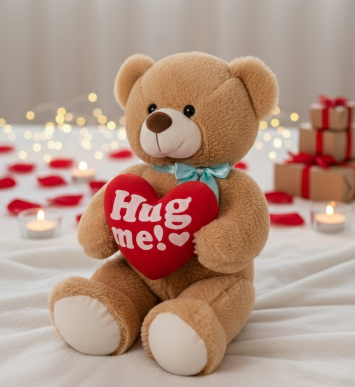Romantic Teddy Bear “Hug Me” – Premium Gift
