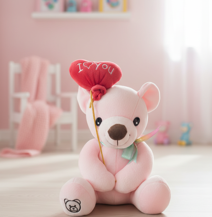 Pink Teddy Bear “I Love You” – Cute Gift